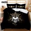 Skull Duvet Cover Set Halloween Men Horror Gothic for Boys Teens Adults Twin Bedding Set Queen King Size Polyester Qulit Cover
