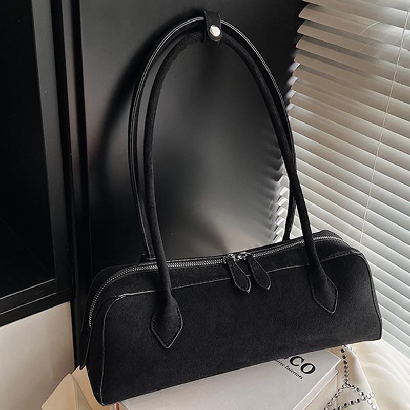 Ретро замшевая сумка-багет женская осенняя новая нишевая повседневная на плечо подмышку