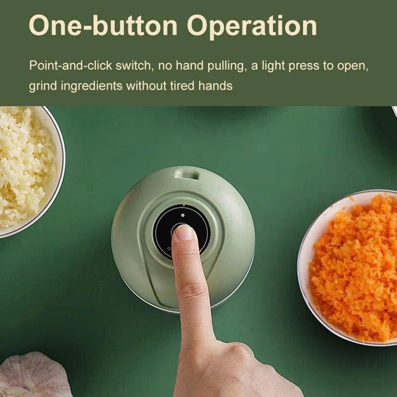 Мини-электрический измельчитель чеснока, USB-мясорубка, машина для измельчения чеснока, прочная, дробилка для овощей имбиря, кухонные принадлежности