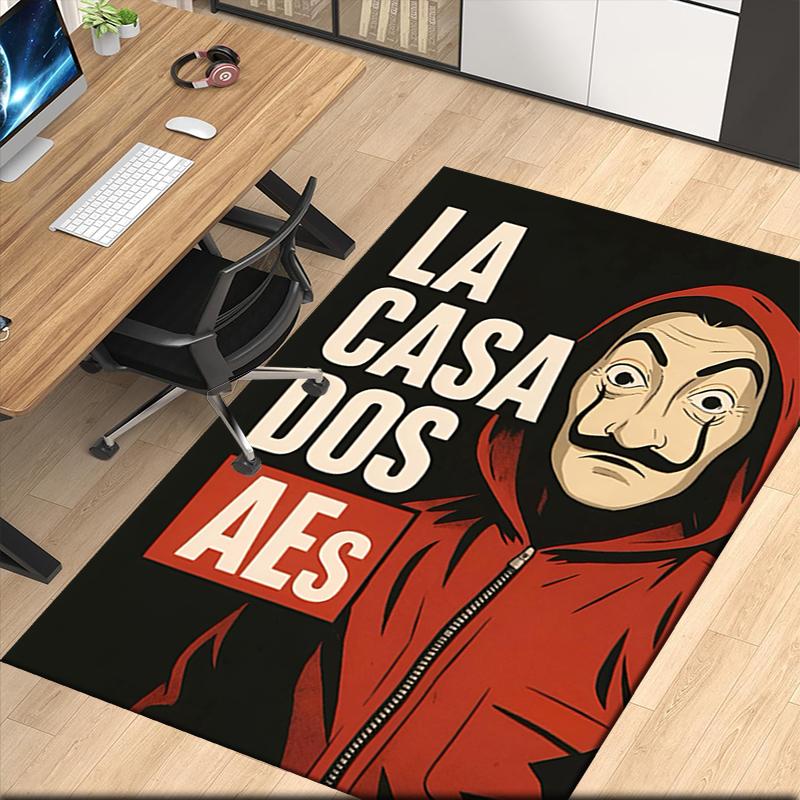 La Casa De Papel Printed Carpetrugfor Office Chair Living Room Bedroom Kitchen Room Decor Gifts