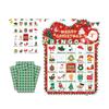 Festive Family Bingo Game Cards For 24 Players Complete Set With 33 Durable Pieces Holiday Party Entertainment