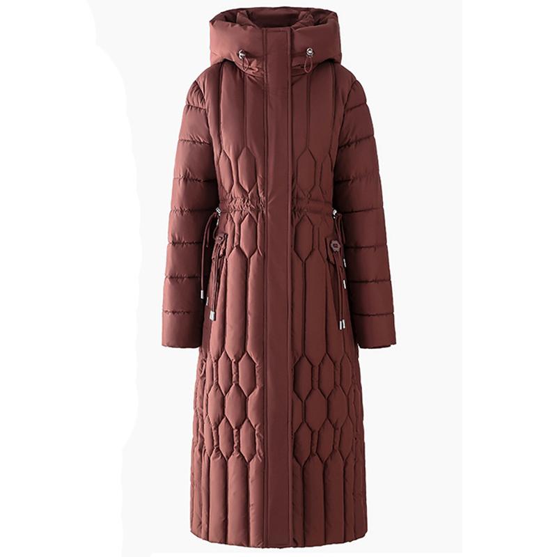 Fashion Winter Long Coat Female Warm Parkas Hooded Casual Thick Middle Age Women Jackets
