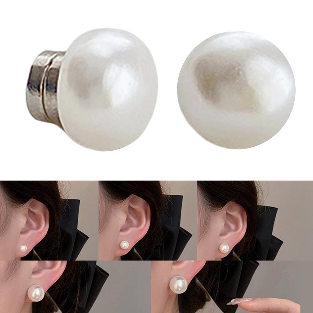 Not Pierced Magnetic Pearl Earrings Vintage Comfortable Clip Earrings Unique Statement Earrings for Women and Girls