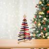 Christmas Tree Statue Wood Figurine Collectible for Home Decor Tabletop Ornament Sculpture