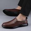 Модная мужская повседневная обувь из натуральной кожи, роскошные брендовые формальные мужские мокасины, дышащие туфли-лодочки без застежек, обувь для вождения