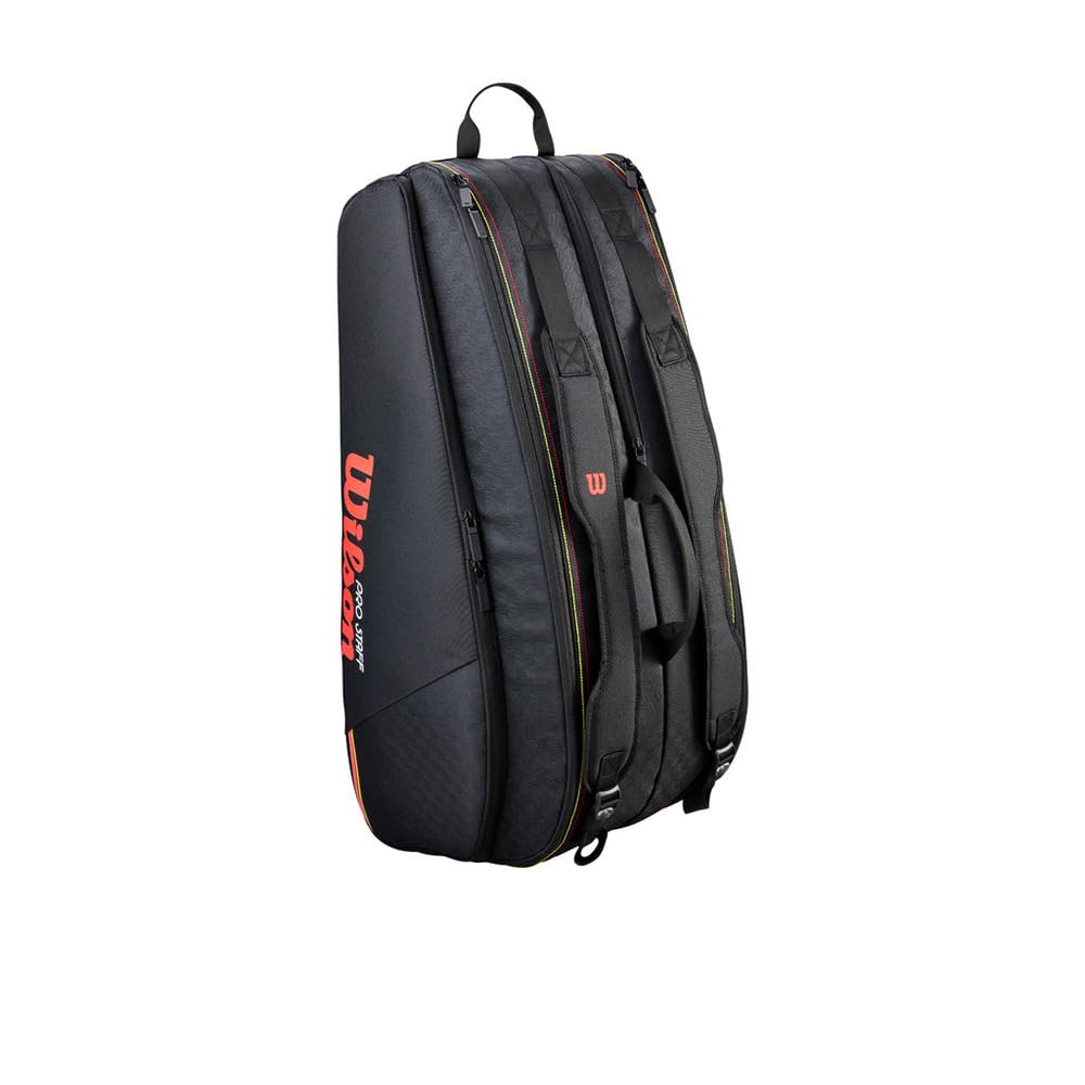 Сумка для теннисных ракеток Wilson PRO STAFF CLASSIC Вмещает до 12 ракеток Черная WR8053801001 - (основанные ракетки среднего веса) -