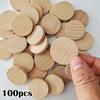 100 Pieces Unpainted Unfinished Wood Slice Cutout Chips 0.8inch Projects Coasters Arts Wooden