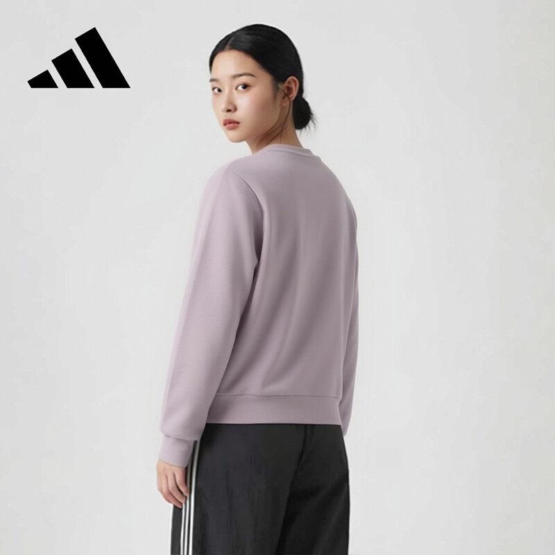 adidas Женская модная вязаная толстовка с круглым вырезом