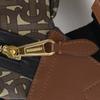 BURBERRY TB Monogram Stripe E Canvas Bum Bag body bag 8021483 Brown PVC/leather unisex Used