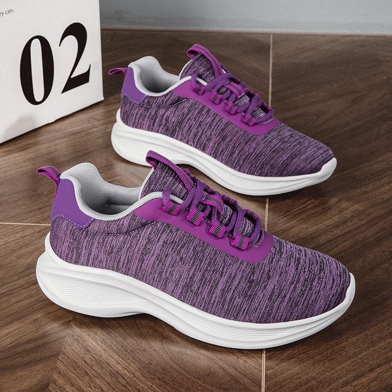 New Women Casual Sports Thick Soled Lace Up Mesh Fabric Running Non Slip Tennis Comfortable Jogging Women's Shoes Tenis De Moda
