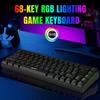 Проводная портативная 68-клавишная механическая мембранная игровая клавиатура из АБС-материала с RGB-подсветкой для офиса и развлечений, домашняя клавиатура и мышь