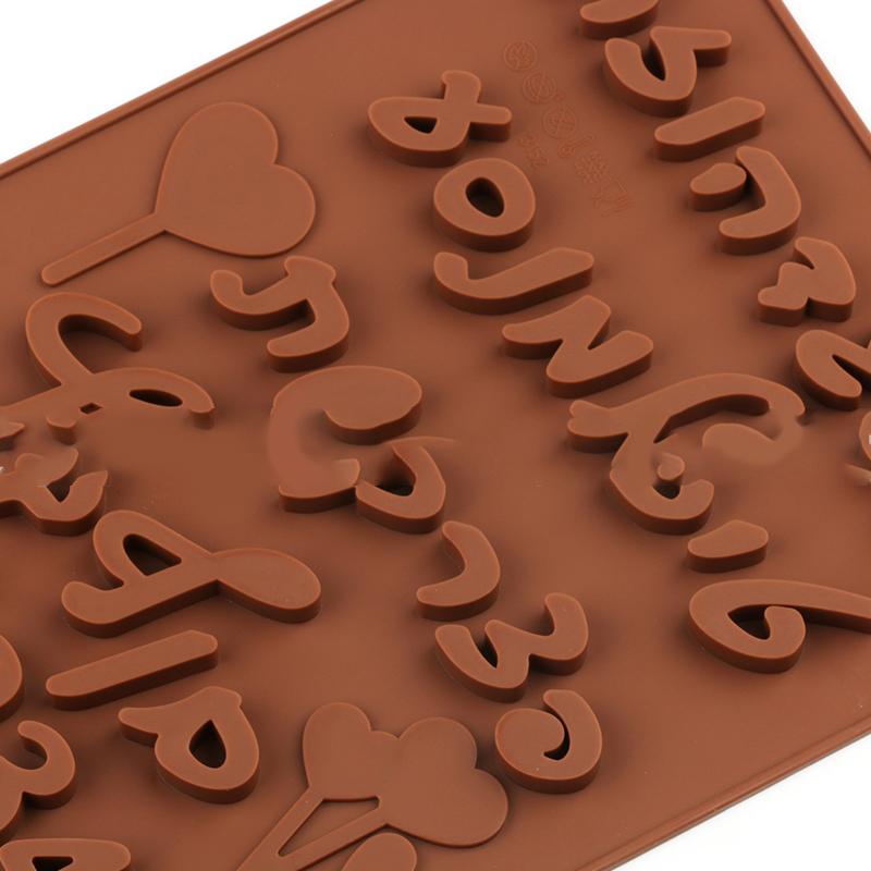 3D еврейские буквы арабские цифры DIY силиконовая форма для шоколада инструмент для выпечки торта