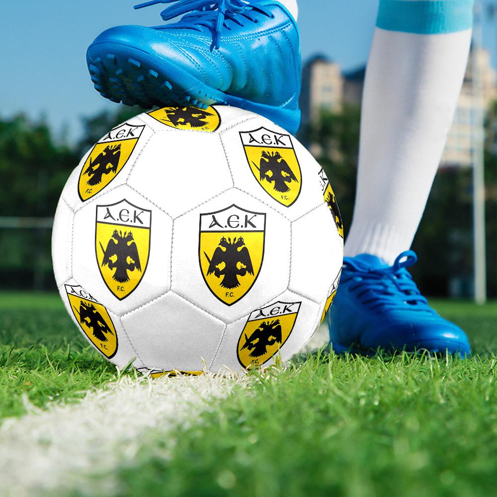 1PC AEK Athens club size 5 soccer ball PrahaIndoor Soccer Ball Colorful All Ages Machine Stitched PVC Competition Ready Durable High-Bounce