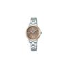 SEIKO Lukia series 100 meters waterproof solar movement Steel Strap women's watch silver dial SSVW208