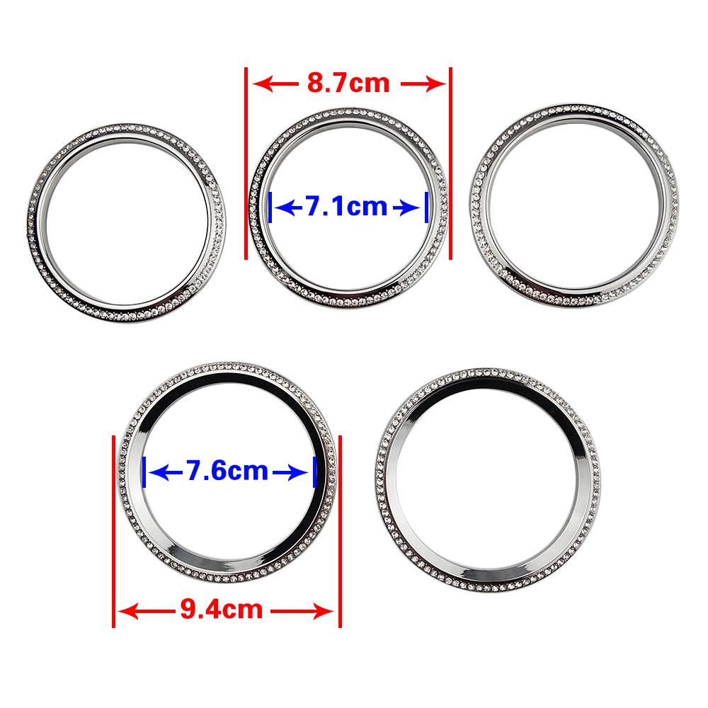 Для Mercedes Benz B Class W247 2018-2020 B180 B200 B220 B250 Центральный блок управления кондиционером воздуха AC Vent Outlet Crystal Trim Ring