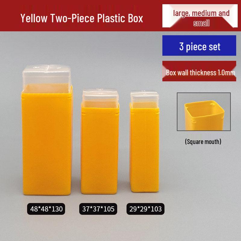 Rectangular Tap Drill Bit and Milling Cutter Storage Box - Transparent Plastic Telescopic Case for Machine Tool Accessories
