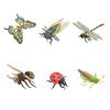 Supbel Insect Model Insect Toy Animal Figure Model Realistic Butterfly Cicada Dragonfly Bee Grasshopper Insect Animal Interior Figurine House Toy