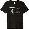 B787-800 Ручная Рисовка Графика Самолета Премиум Футболка