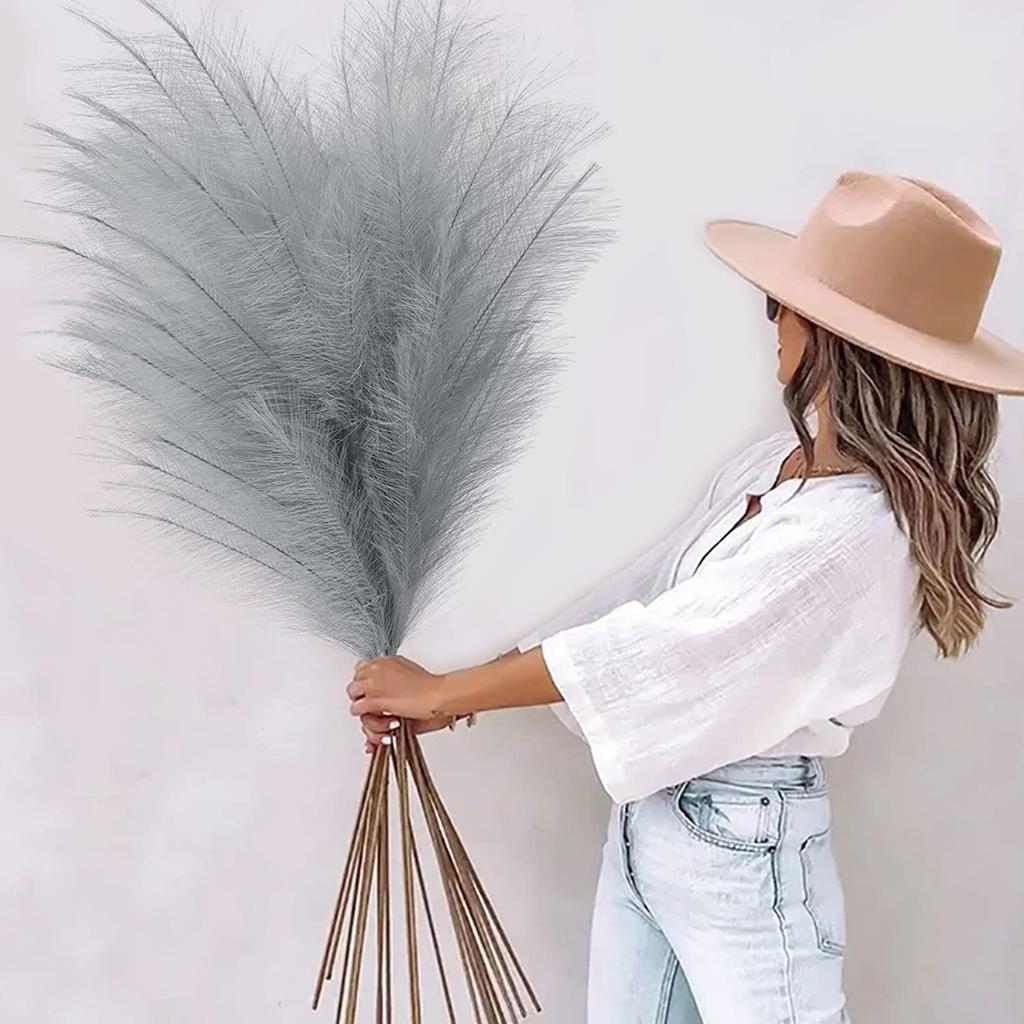 4 шт. стебли, большие искусственные пампасы высотой 110 см, искусственные пампасы, цветочные искусственные пампасы, ветки травы, растения для домашней кухни, декор в стиле бохо