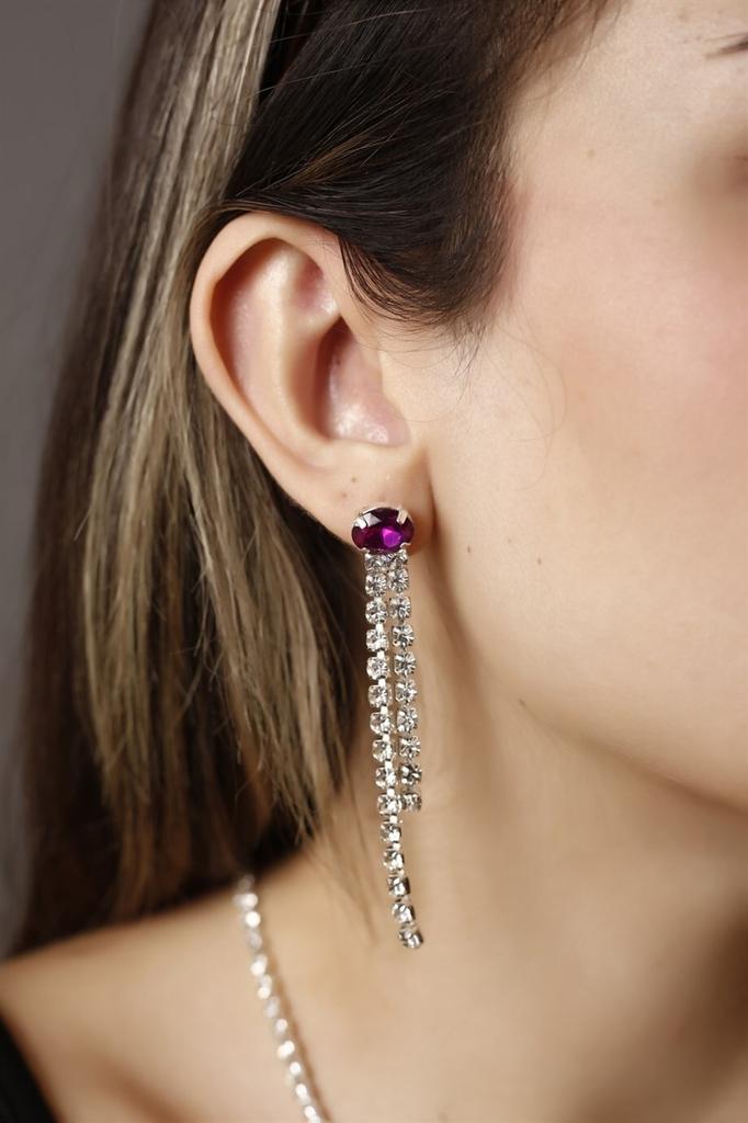 Женские модные посеребренные серьги с висячими камнями для приглашения на свадьбу, помолвку, вечернее платье