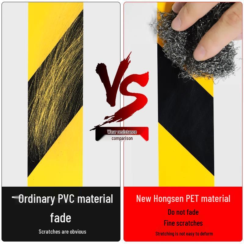 Black and Yellow PVC Warning Tape for Floor Marking and Fire Protection