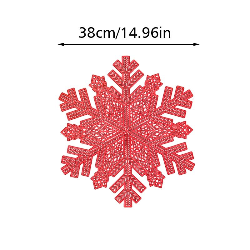1 шт. Пятноустойчивая ресторанная декорация Снежинка Подставка для еды Домашний декор Украшения для стола Товары для вечеринок Плейсматы Изысканные