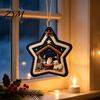 Festive Wall Fireplace Decoration Felt Christmas Pendant, Decorative Hanging Ornament for Holiday Indoor Outdoor Xmas Tree Decor Home Decor,