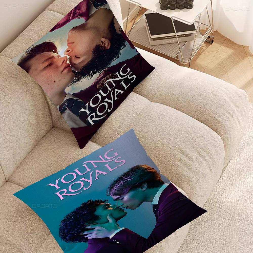Young Royals Cushion Cover Inches Farmhouse Decor Home Throw Pillow Covers for Couch Decorations
