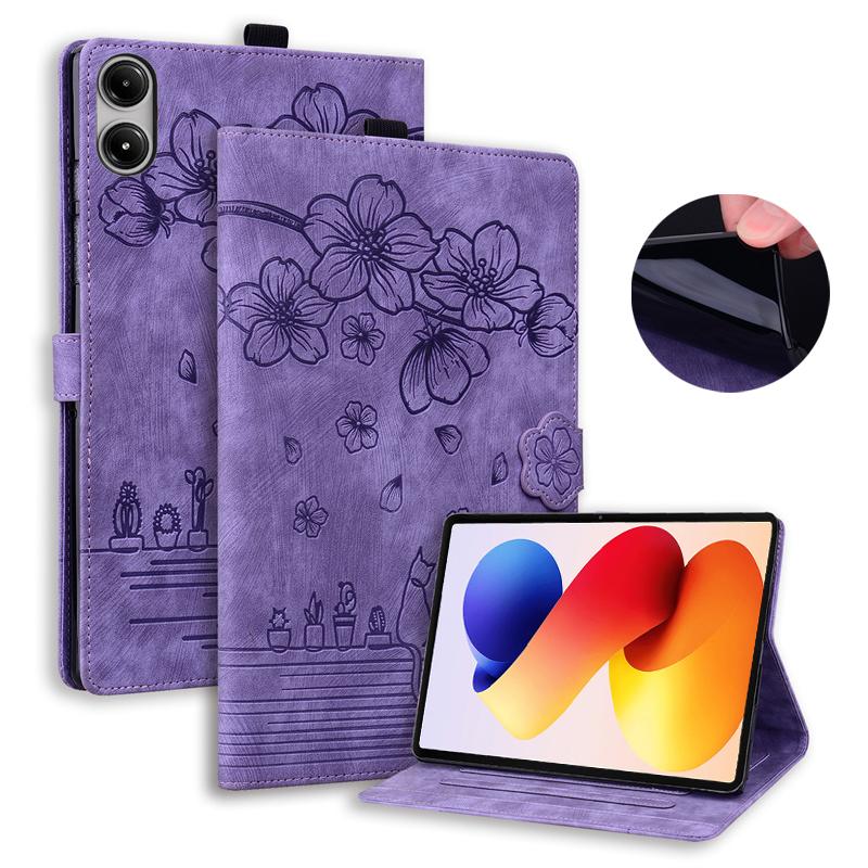 Чехол для Xiaomi Redmi Pad 2 Pro 12.1" с тиснением из ПУ-кожи и ТПУ, с внутренней подставкой, кошелек, чехол для Redmi Pad 2 Pro 12.1 дюйма 2025