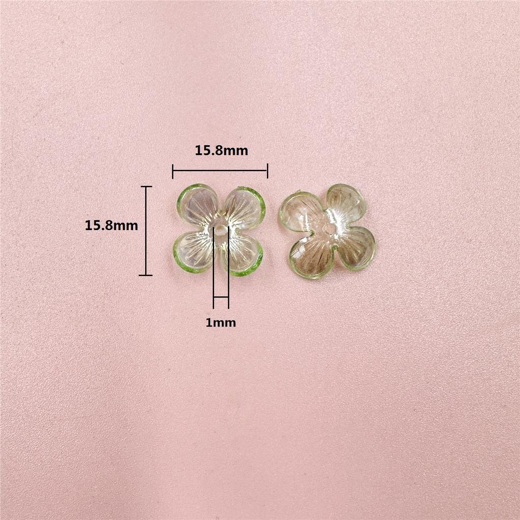 Браслет 15,8 мм, материалы ручной работы, акриловая шпилька, серьги, аксессуары, маленькие цветочные бусины, 100 шт., прозрачные хрустальные модные аксессуары