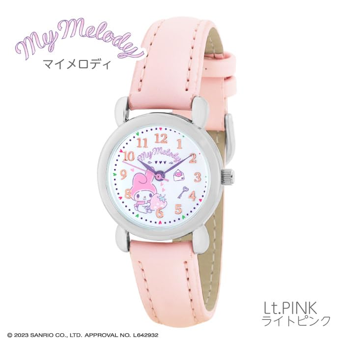 Часы J-AXIS My Melody, Официальная серия Sanrio, Модель CR2A0002-MM, Розовые, Повседневный дизайн для девочек
