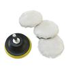 Набор из 5 полировальных дисков из искусственной шерсти, шарики из шерсти для салона автомобиля, 3 дюйма/4 дюйма/5 дюймов, аксессуары для полировки автомобилей