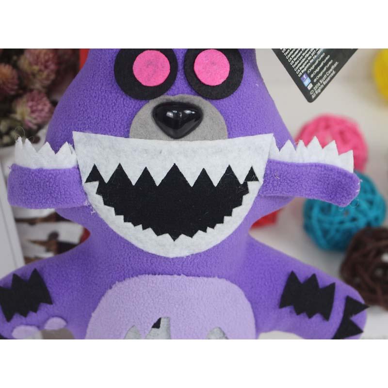 Плюшевая игрушка Fnaf Five Nights At Freddy's Мягкий фиолетовый коричневый черный медведь Рождественский подарок