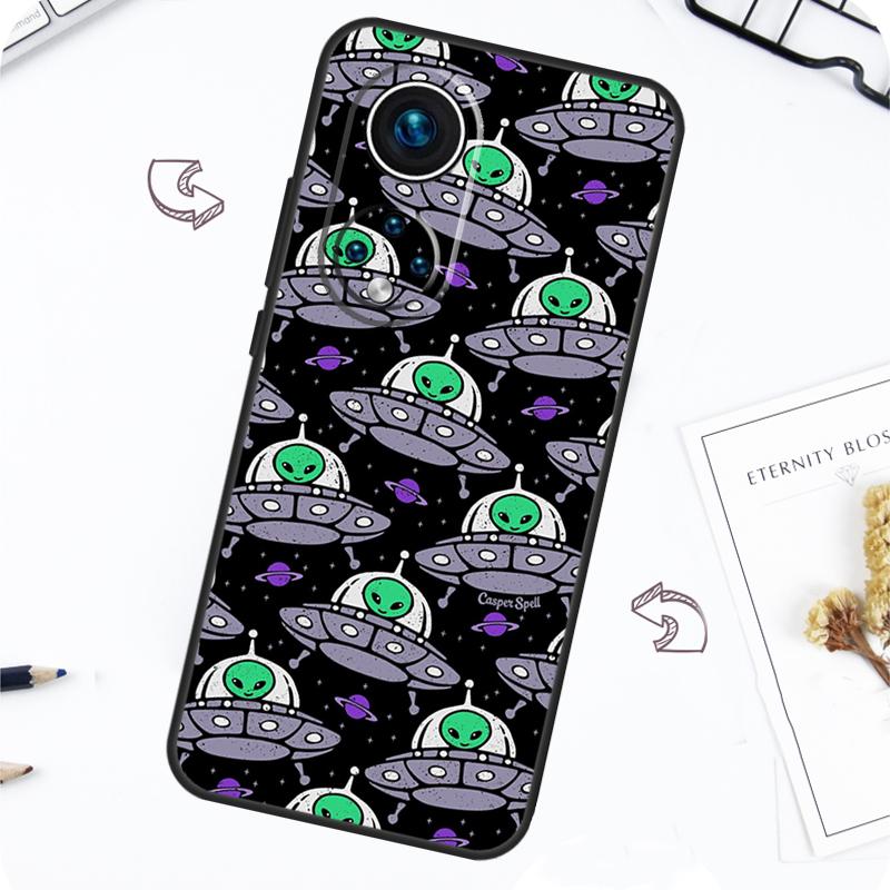 Aesthetics Cute Cartoon Alien Case For Honor Magic 7 Lite 5 6 Pro Honor 200 50 70 90 Lite X8b X9a X8a X8 X9 X9c X9b Cover