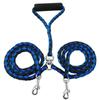 2 Way Braided Nylon Dual Dog Leash Double Leash Rope Strong Pet Leash Walking Running Leads For Couplers With Soft Padded Handle