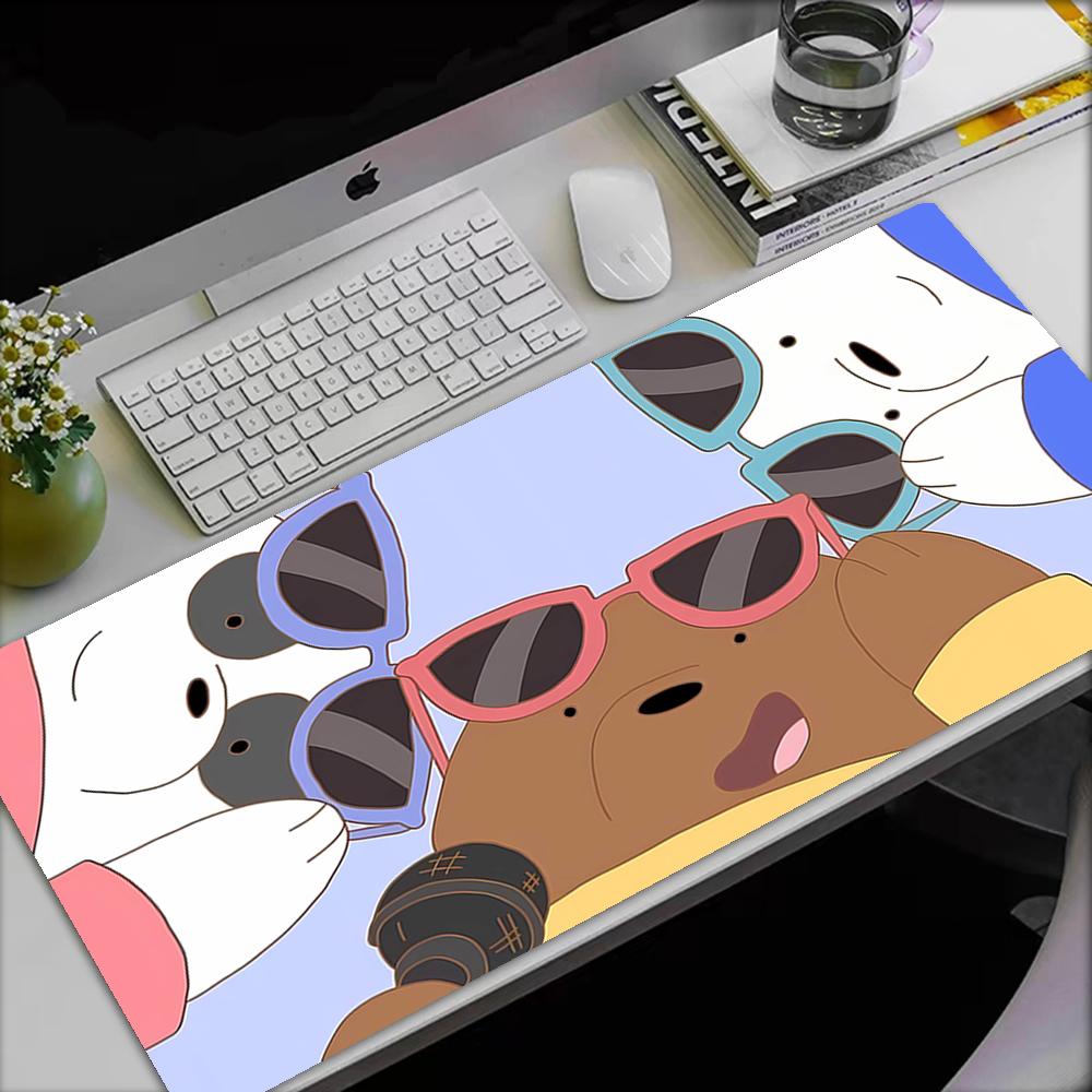 We Bare Bears Theme Mouse Pad, Non Slip Rubber Base, Multifunctional Office & Home Decor, Perfect for Workspace Personalization.
