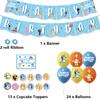 40PCS Bingo Bluey Birthday Party Supplies Include Banner Cake Topper Balloons