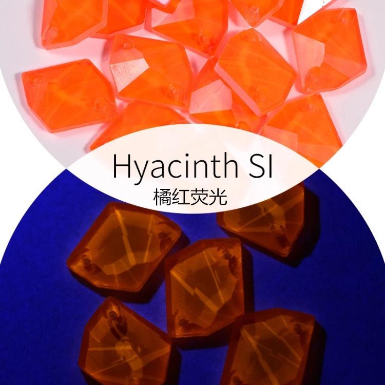 Неоновое стекло Ручная дрель для швов Оранжевый флуоресцентный, капля воды Специальная форма Спутник Плоское дно Двойное отверстие Ручная дрель для швов Камень DIY Ювелирные аксессуары