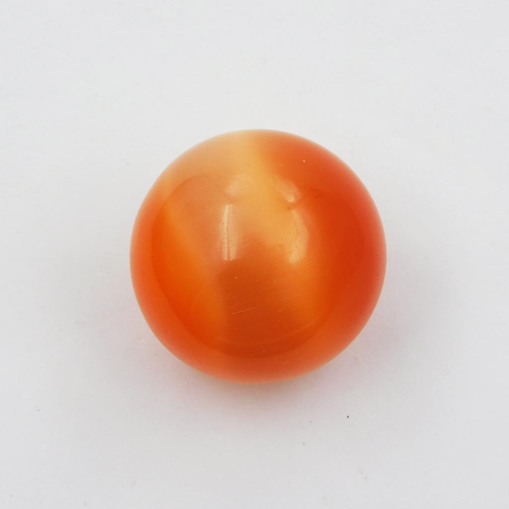 Natural ORANGE Cat Eyes Glass Ball 472.35 Carat Loose Gemstone