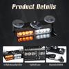 8 Bead LED Car Strobe Light Red Blue Amber White Waterproof Windshield Emergency Flash Warning Bar
