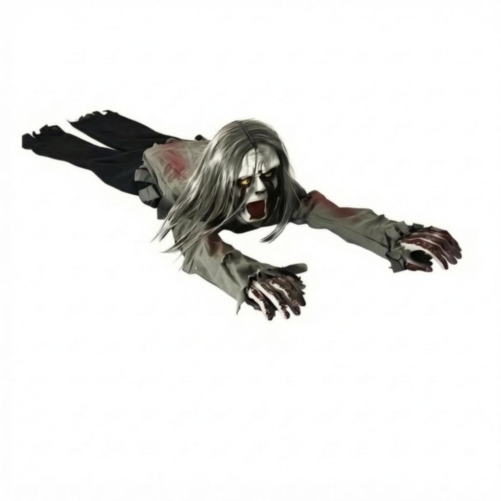 Crawling Ghost Decoration Creepy Animated Halloween Prop Large for Entryways