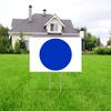 White Background With Blue Dots Courtyard Signboard Blue Wave Outdoor Large Double-sided Printing