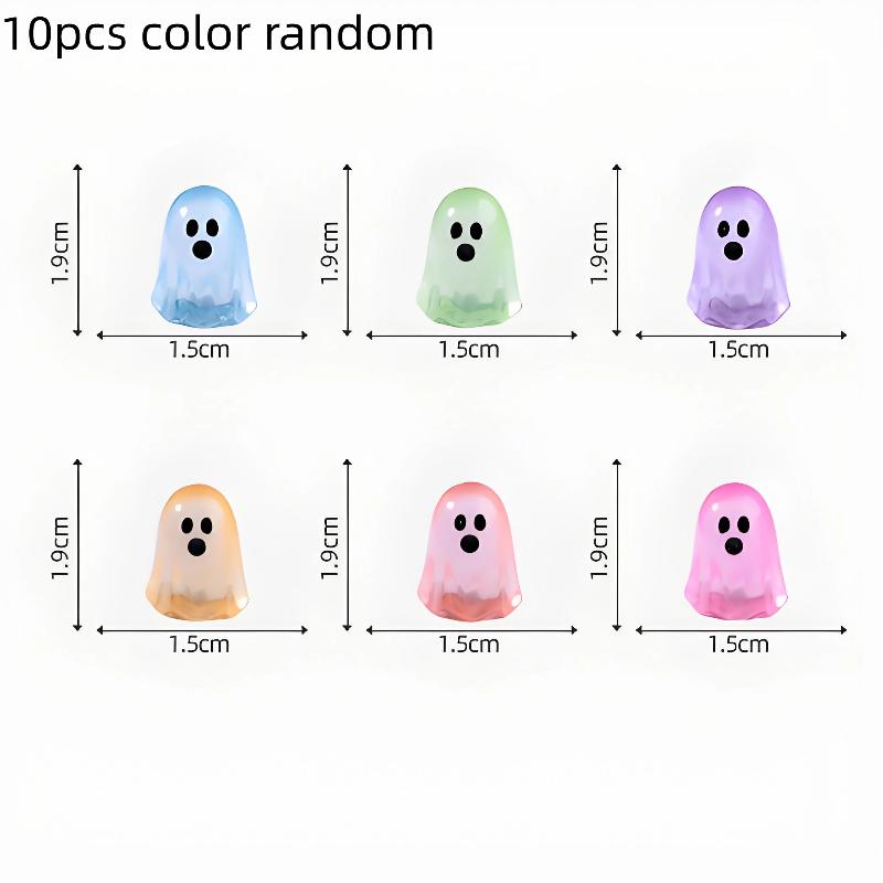 10/20/50Pcs Luminous Ghost Figures Glowing At Night Action Figure Mini Micro Landscape Miniatures Halloween Decoration Gifts