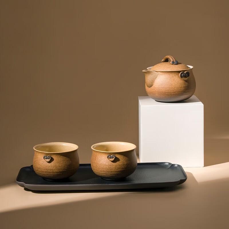 Edenus Lingzhi Auspicious Portable Ceramic Tea Set