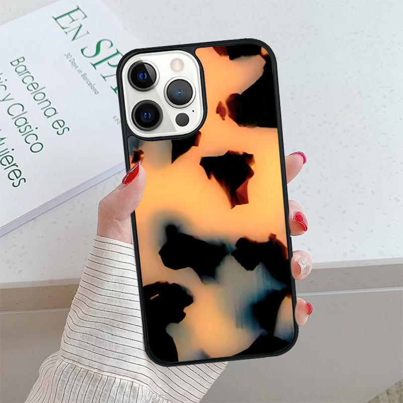 Tortoise Pattern Tortoiseshell Phone Case cover For iPhone 17 Air 15 16 16e 14 13 12 11 Pro Max Coque For Apple PLUS fundas