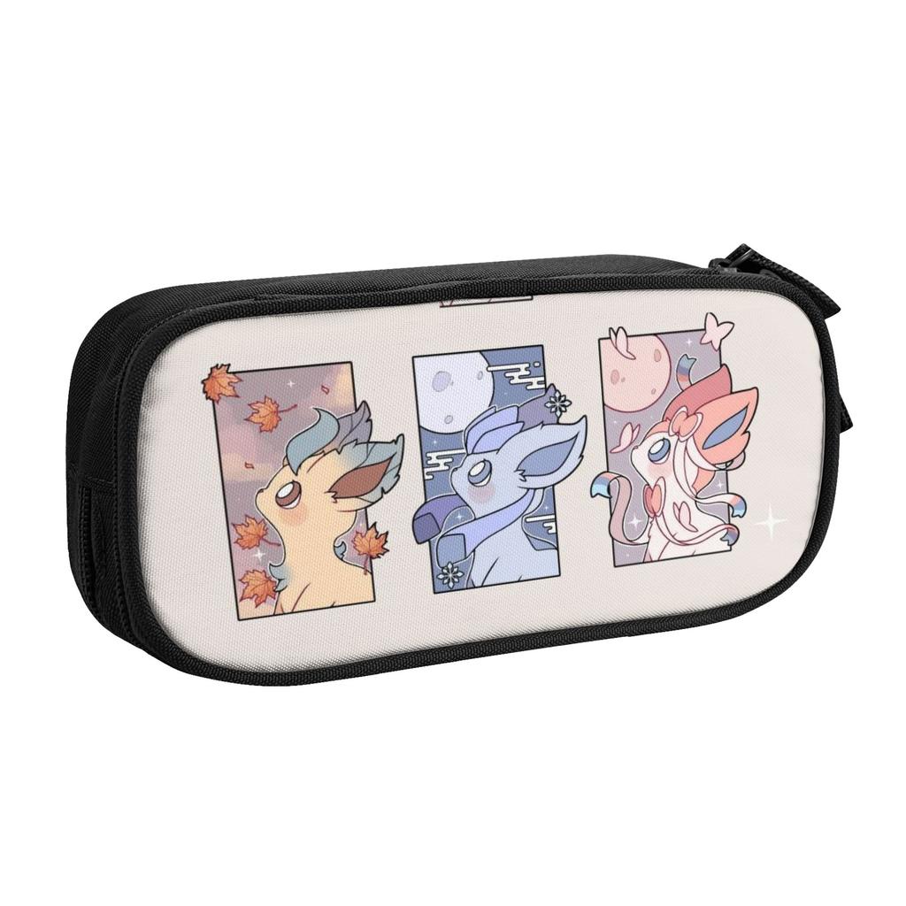 Сумки большого объема с персонажами Покемон для детей Eeveelution Школьная пенал-сумка для мальчиков и девочек Дети