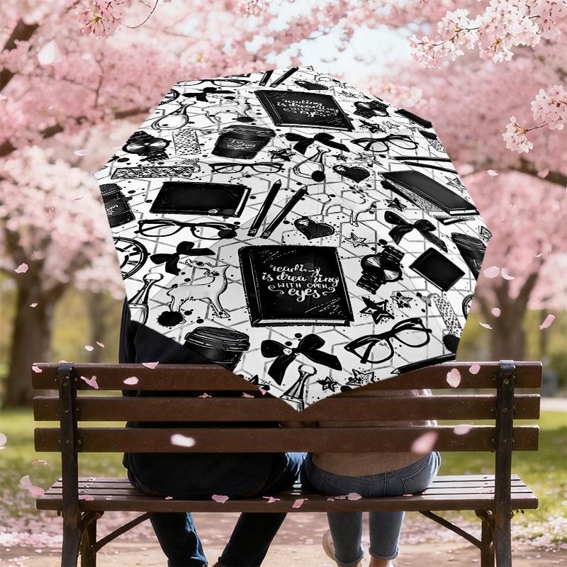 1PC Warner reading dreaming Umbrella-8-Rib Reinforced, Automatic Open, Lightweight & Durable-A46