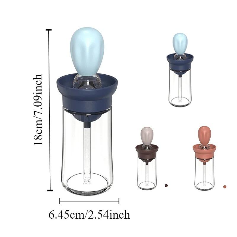Measurable Seasoning Container Oil Bottle Kitchen Silicone Quantitative Outdoor with Brush Barbecue Spray Bottle Cooking Tools