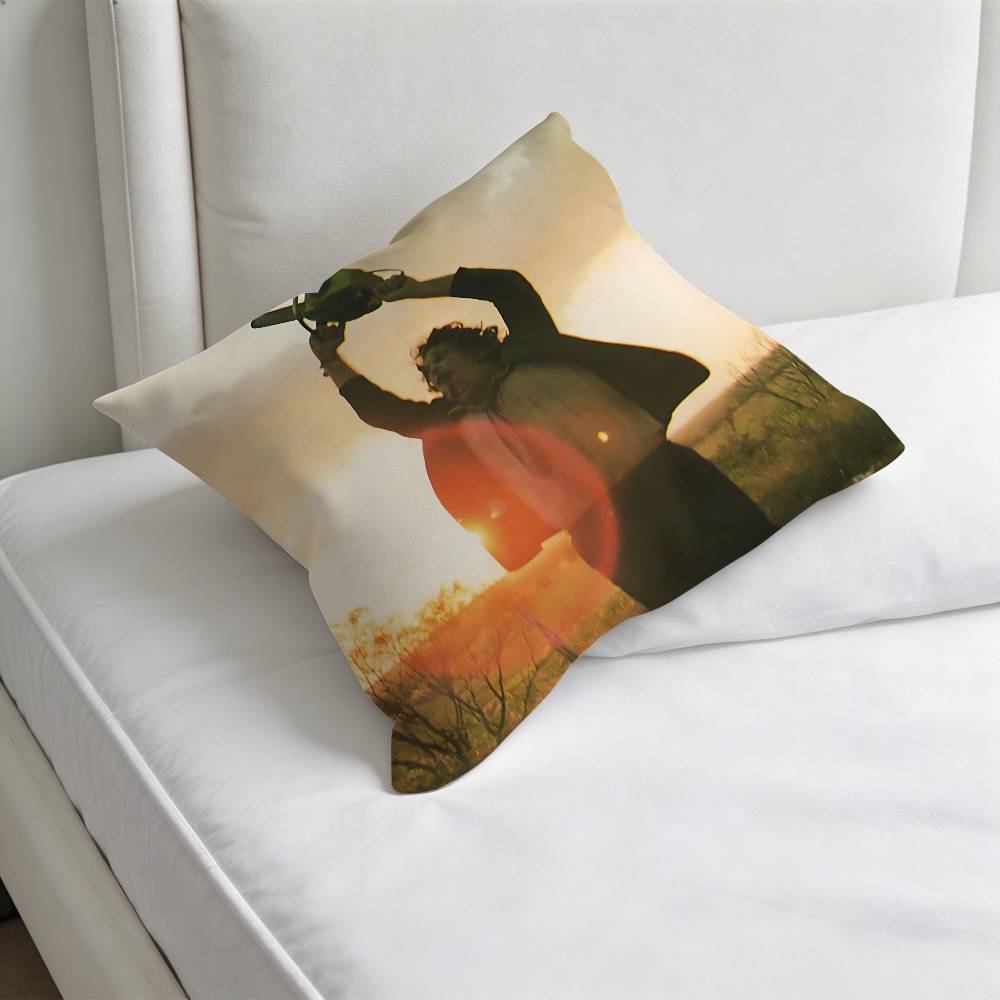 SSaw Horror MMassacre Cool Printed Pillowcase Soft Polyester Pillow Cover Home Bedding Decor Print Gift No Pillow Core