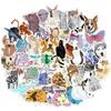 Various 50 Animal Cartoon Graffiti Stickers Car Mobile Phone Tablet Kettle Decorative Waterproof Stickers